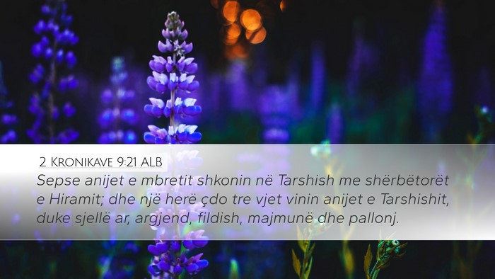 2 Kronikave 9:21 ALB Bible Verse Image