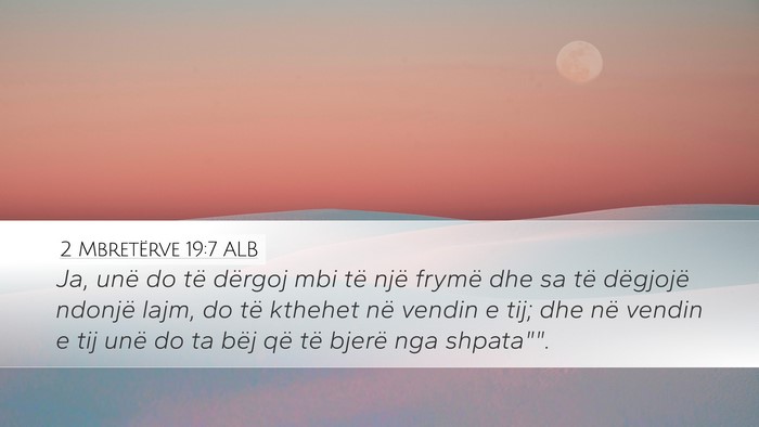 2 Mbretërve 19:7 ALB Bible Verse Image