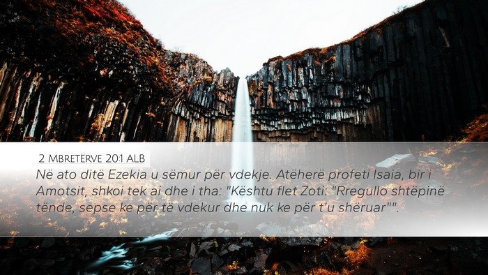 2 Mbretërve 20:1 ALB Bible Verse Image