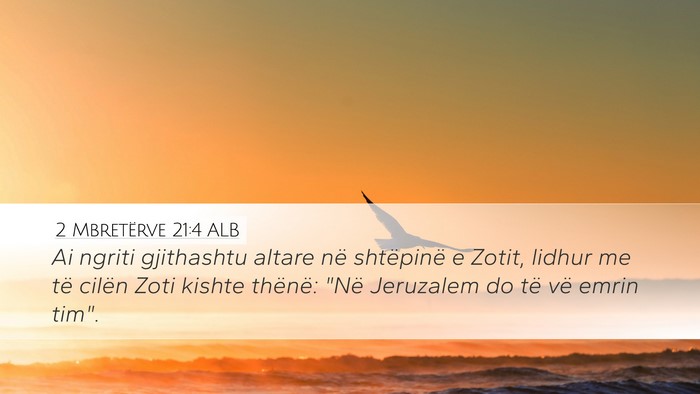2 Mbretërve 21:4 ALB Bible Verse Image