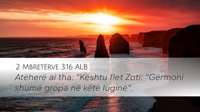 2 Mbretërve 3:16 ALB Bible Verse Image