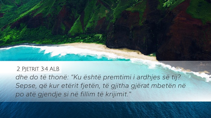 2 Pjetrit 3:4 ALB Bible Verse Image