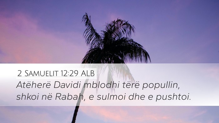 2 Samuelit 12:29 ALB Bible Verse Image