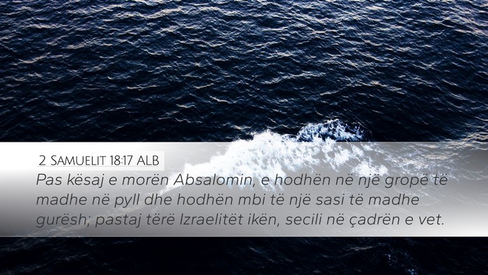 2 Samuelit 18:17 ALB Bible Verse Image