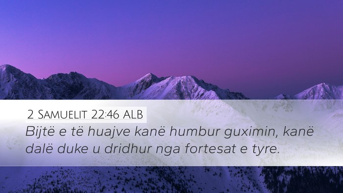 2 Samuelit 22:46 ALB Desktop Wallpaper - Bijtë e të huajve kanë humbur guximin, kanë - Desktop Bible Verse Wallpaper
