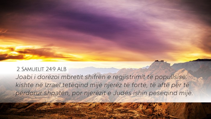2 Samuelit 24:9 ALB Bible Verse Image