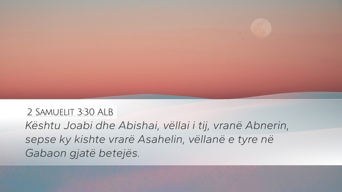 2 Samuelit 3:30 ALB Bible Verse Image