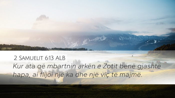 2 Samuelit 6:13 ALB Bible Verse Image