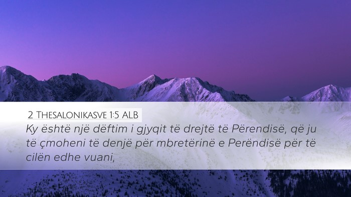 2 Thesalonikasve 1:5 ALB Bible Verse Image