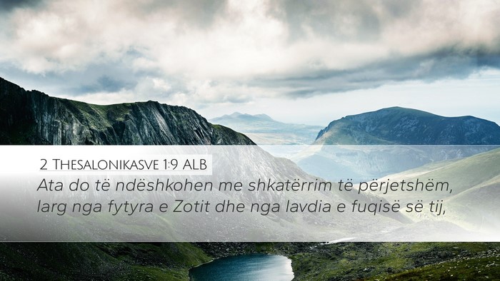 2 Thesalonikasve 1:9 ALB Bible Verse Image