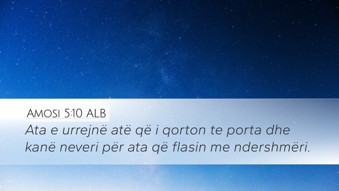 Amosi 5:10 ALB Bible Verse Image