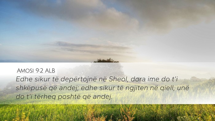 Amosi 9:2 ALB Bible Verse Image