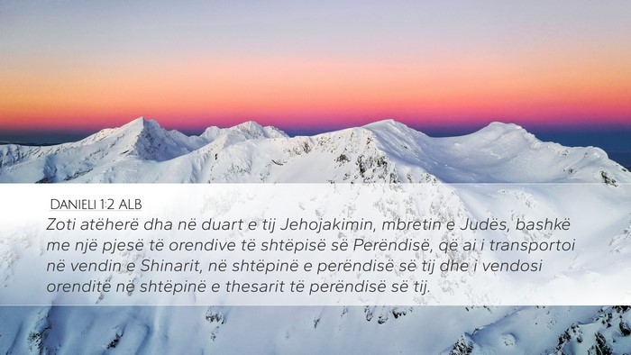 Danieli 1:2 ALB Bible Verse Image