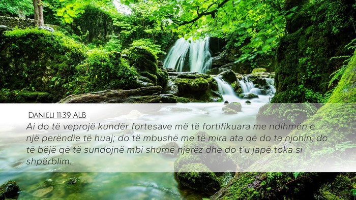 Danieli 11:39 ALB Bible Verse Image