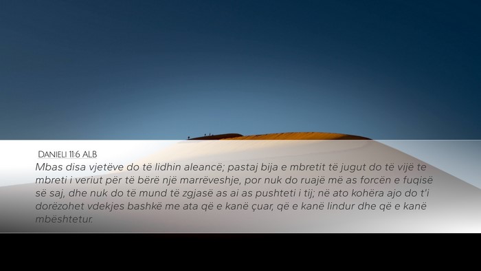 Danieli 11:6 ALB Bible Verse Image