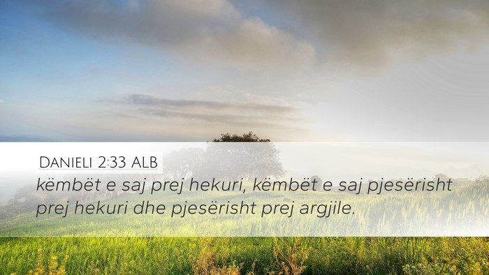 Danieli 2:33 ALB Bible Verse Image