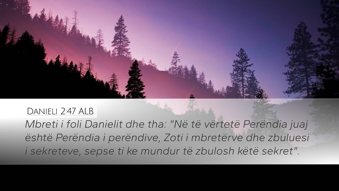 Danieli 2:47 ALB Bible Verse Image
