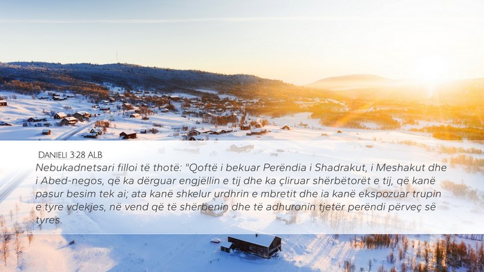 Danieli 3:28 ALB Bible Verse Image
