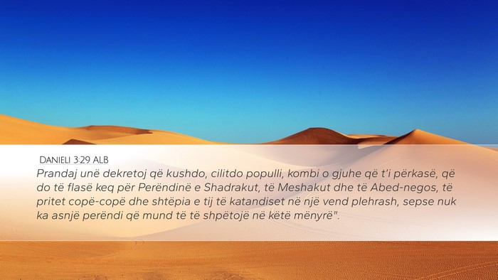 Danieli 3:29 ALB Bible Verse Image