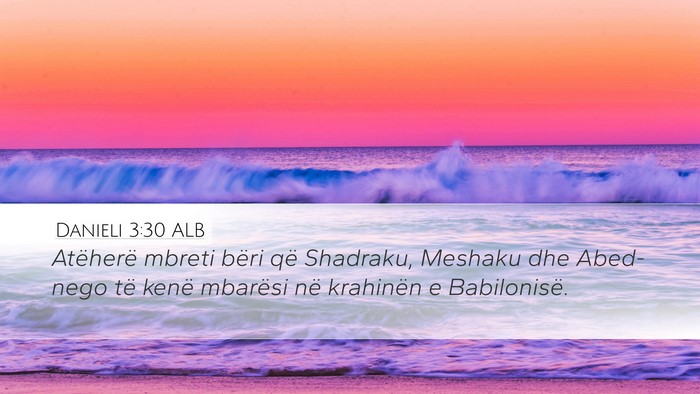 Danieli 3:30 ALB Bible Verse Image