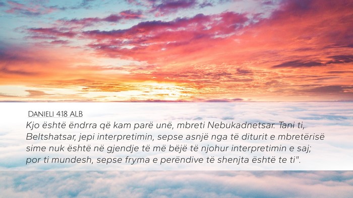Danieli 4:18 ALB Bible Verse Image