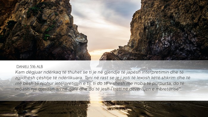 Danieli 5:16 ALB Bible Verse Image