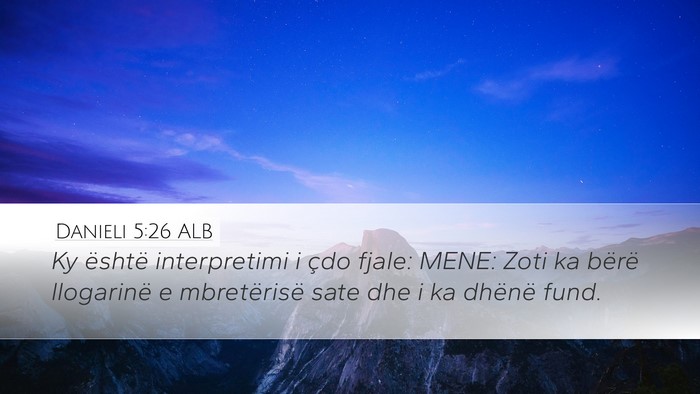 Danieli 5:26 ALB Bible Verse Image