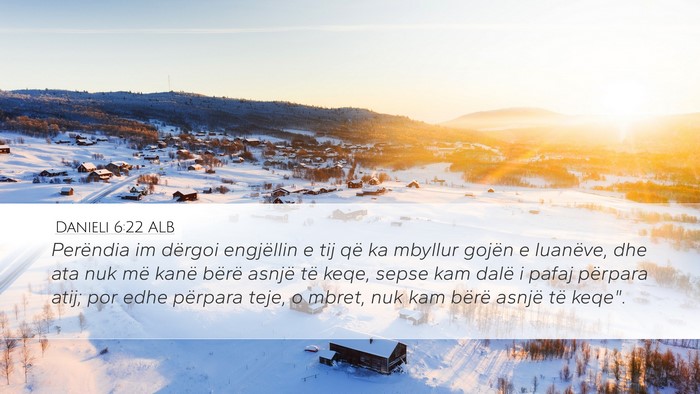 Danieli 6:22 ALB Bible Verse Image