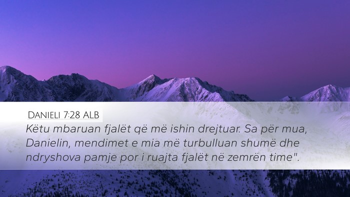 Danieli 7:28 ALB Bible Verse Image