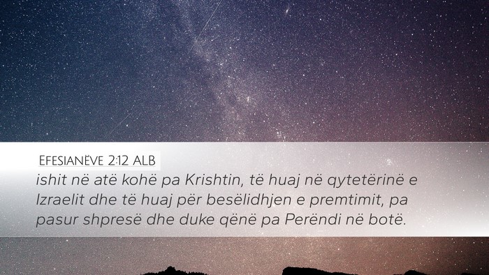 Efesianëve 2:12 ALB Bible Verse Image