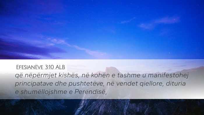 Efesianëve 3:10 ALB Bible Verse Image