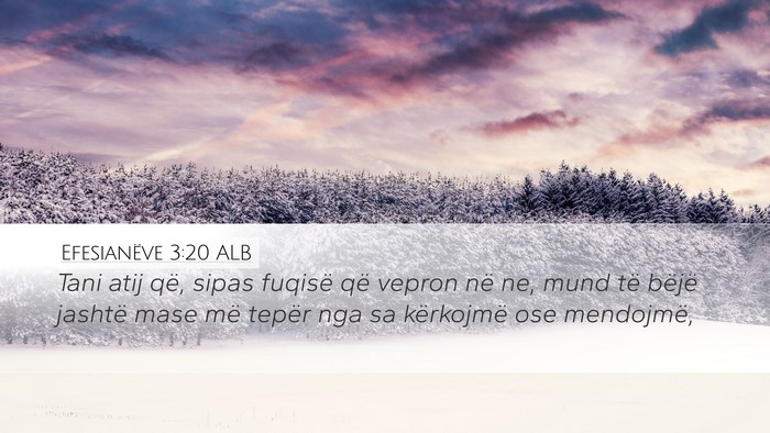 Efesianëve 3:20 ALB Bible Verse Image