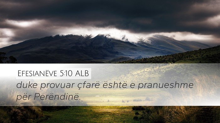 Efesianëve 5:10 ALB Bible Verse Image