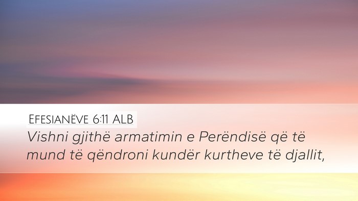 Efesianëve 6:11 ALB Bible Verse Image