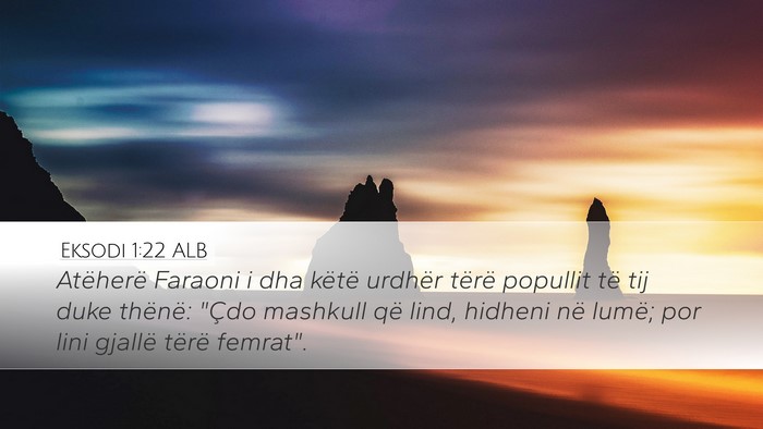 Eksodi 1:22 ALB Bible Verse Image