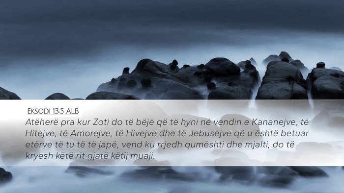 Eksodi 13:5 ALB Bible Verse Image