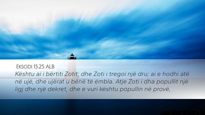 Eksodi 15:25 ALB Bible Verse Image