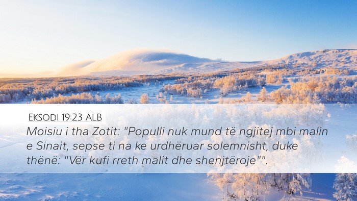 Eksodi 19:23 ALB Bible Verse Image