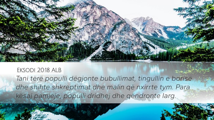 Eksodi 20:18 ALB Bible Verse Image