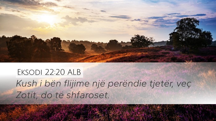 Eksodi 22:20 ALB Bible Verse Image
