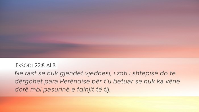 Eksodi 22:8 ALB Bible Verse Image