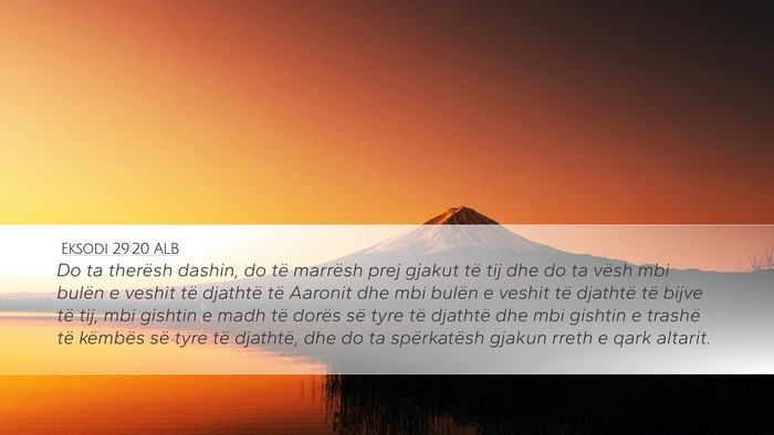 Eksodi 29:20 ALB Bible Verse Image