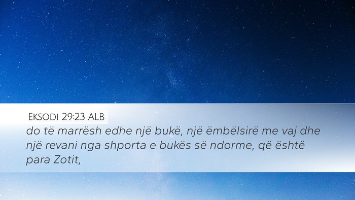 Eksodi 29:23 ALB Bible Verse Image