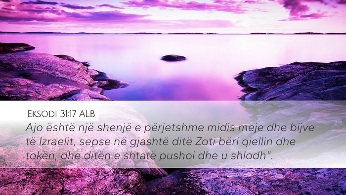 Eksodi 31:17 ALB Bible Verse Image