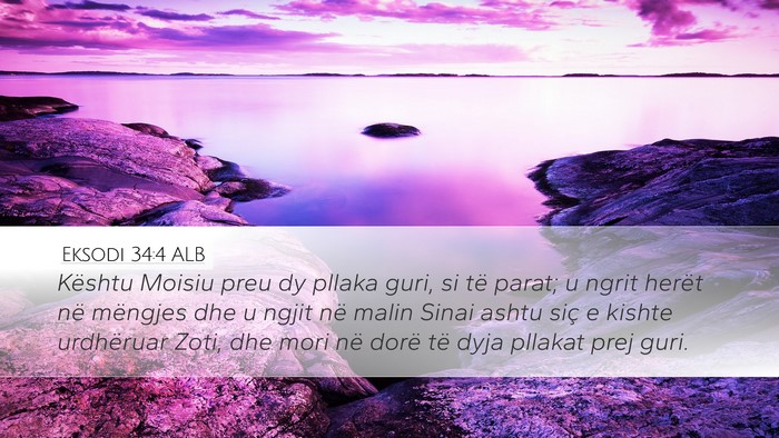 Eksodi 34:4 ALB Bible Verse Image