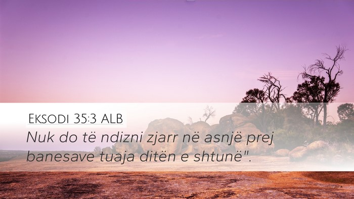 Eksodi 35:3 ALB Bible Verse Image
