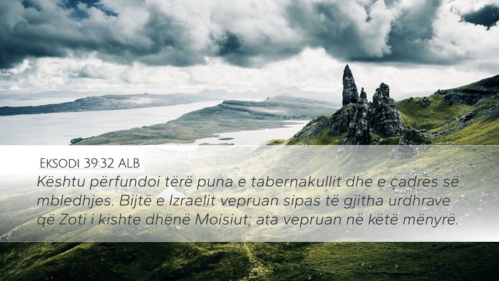 Eksodi 39:32 ALB Bible Verse Image
