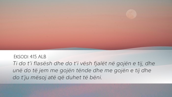 Eksodi 4:15 ALB Bible Verse Image