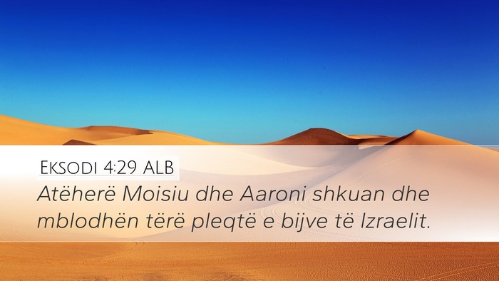 Eksodi 4:29 ALB Bible Verse Image