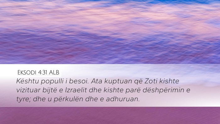 Eksodi 4:31 ALB Bible Verse Image